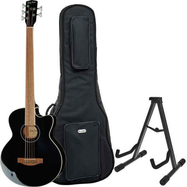 Harley Benton B-35BK-FL Acoustic Bass Bundle test och avis
