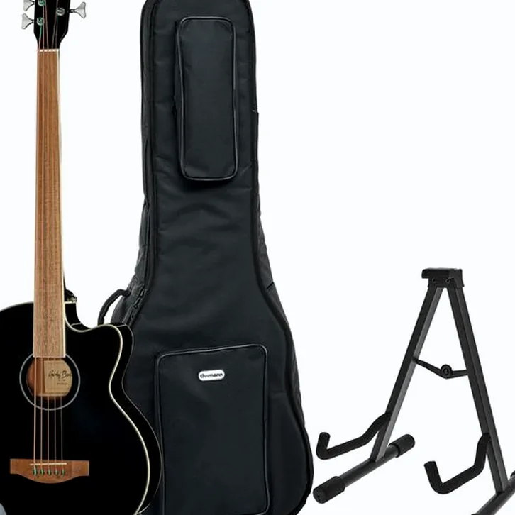 Recension av Harley Benton B-35BK-FL Acoustic Bass Bundle: våra intryck efter att ha spelat