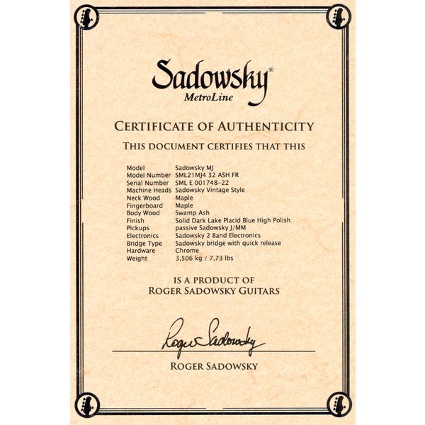 Sadowsky MetroLine 21-4 Vin MM DLPB MN